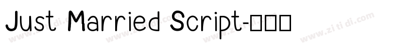 Just Married Script字体转换